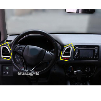 For Honda HRV HR-V Vezel 2019 2020 Car inner garnish cover detector trim front side Air conditioning Outlet Vent 2pcs